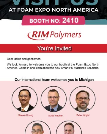 RIM Polymers is proud to be exhibiting in the upcoming Foam Expo North America from 28 June to 30 June 2022